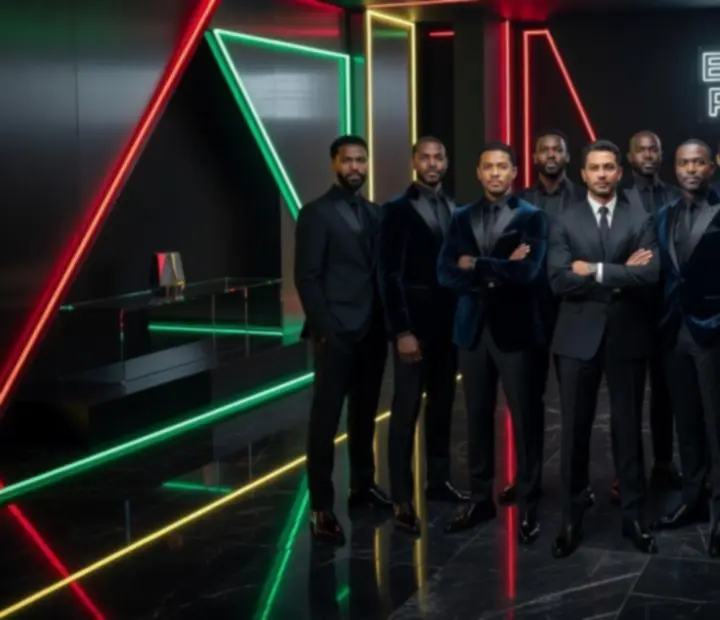 AG-AU Duber - Rafał Duber csapat sötét, neon hangulatú rendezvénytérben.